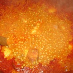 Comida casera en el campamento