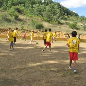 Futbol en el campamento