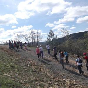 Subida al refugio por la mañana